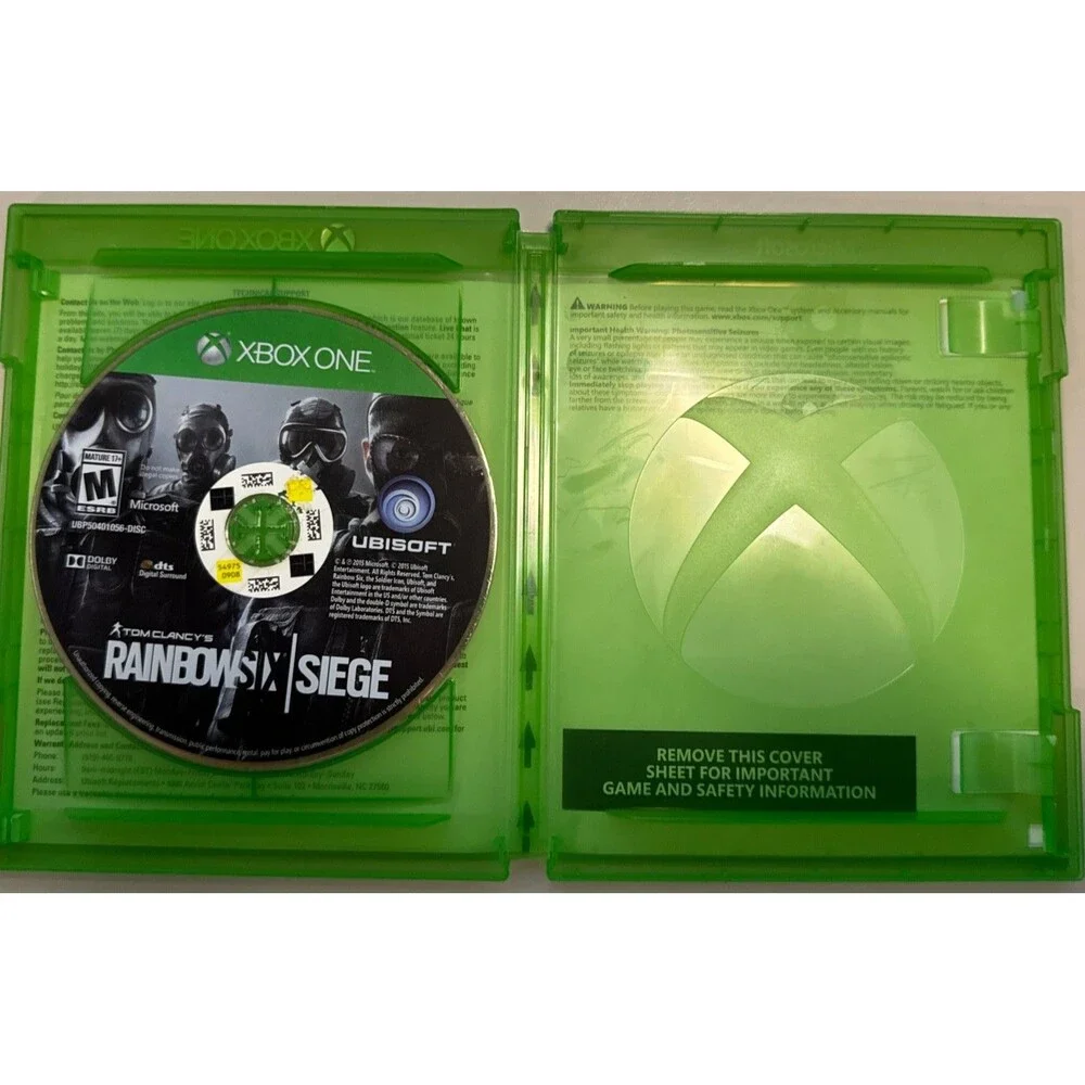 Rainbow Six Siege Xbox One Tom Clancy Ubisoft w/ Case Untested